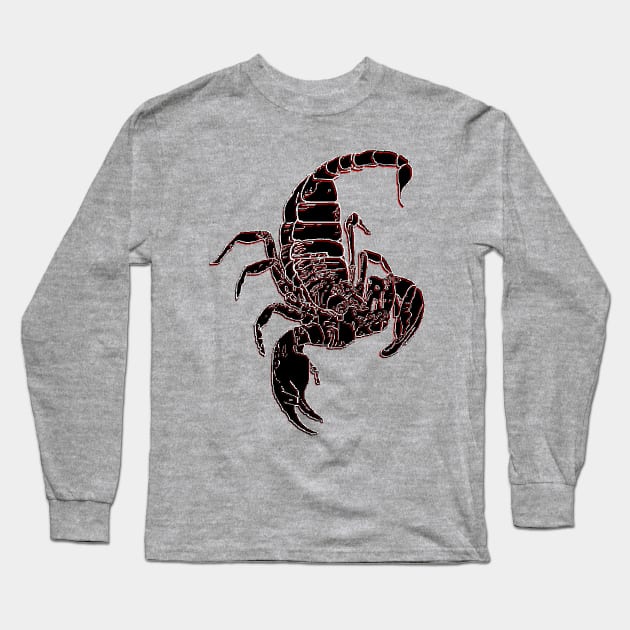 Scorpion 3D Scorpio skorpion Long Sleeve T-Shirt by 4rpixs